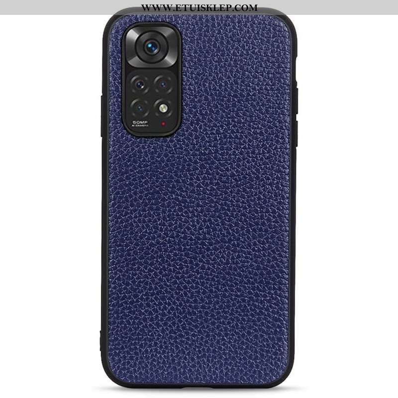 Etui do Xiaomi Redmi Note 11 / 11S Prawdziwa Skóra Litchi